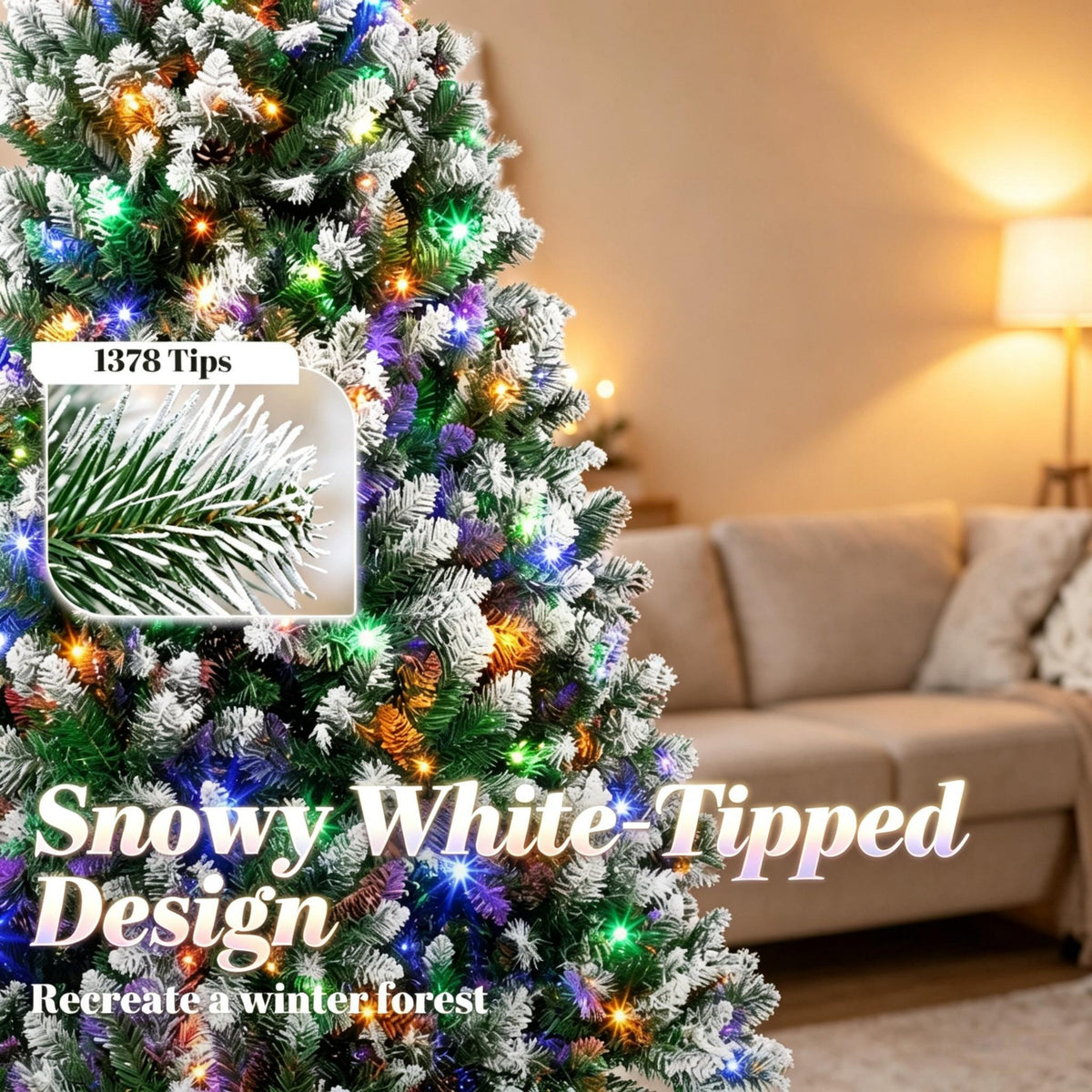 7.5 ft Pre-Lit Artificial Christmas Tree, photo 5 of 9