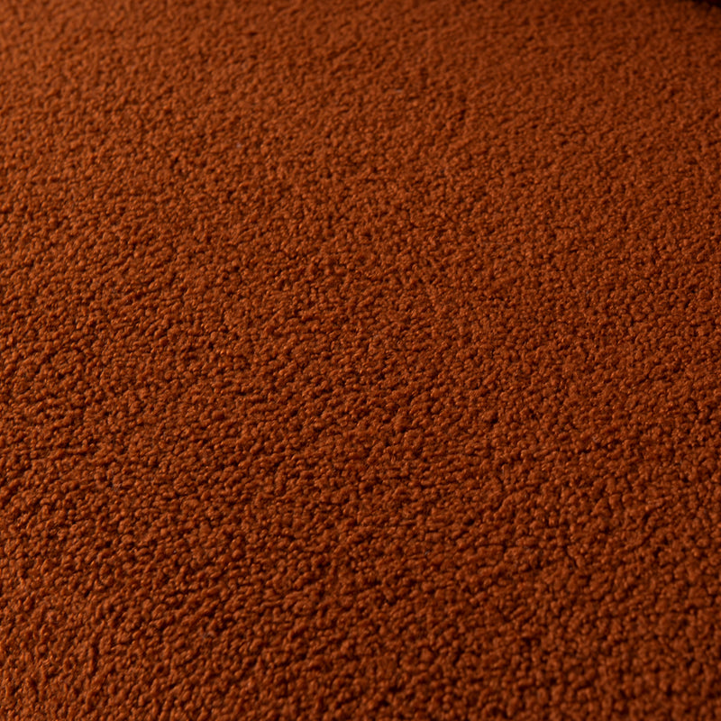 59" Lamb Fleece Fabric Sofa, Modern Loveseat Furniture with Support Pillow for Apartment, Office, Living Room & Bedroom, Tool-Free Assembly.(Dark Orange)