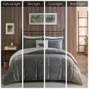 Full/Queen Plush to Sherpa Down Alternative Comforter Set by HouseOfZazla