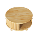 Round Fluted Coffee Table with Storage