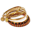 7-Piece Boho Gold Bangle Bracelet Set