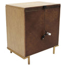 3 Drawer Nightstand With USB Ports - Brown by HouseOfZazla