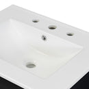 Modern Bathroom Vanity With Ceramic Sink, Soft-Close Doors, Flip Drawer, U-Shaped Shelves, Elegant Storage Solution by HouseOfZazla