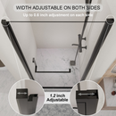 34"-35.2" x 72" Semi-Frameless Pivot Shower Door, Matte Finish by HouseOfZazla