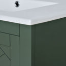 Ceramic Sink Combo, Freestanding Vanity Set With 3 Drawers & Soft Closing Doors by HouseOfZazla