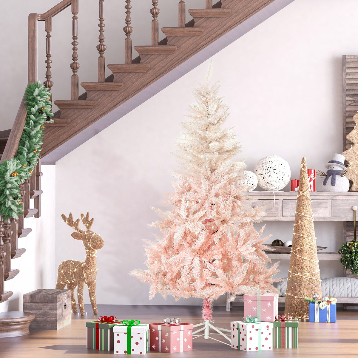 HOMCOM 6ft Unlit Spruce Artificial Christmas Tree, photo 9 of 10