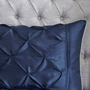 7 Piece Tufted Comforter Set Navy Queen
