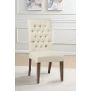Tufted Back Parson Chairs (Set of 2) - Beige by HouseOfZazla