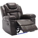 Home Theater Seating Manual Recliner Chair With Led Light Strip For Living Room by HouseOfZazla