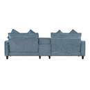Modern Sectional Sofa With Removable Ottomans, USB Ports by HouseOfZazla
