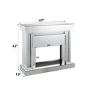 Nysa Mirrored & Faux Crystals Fireplace by HouseOfZazla