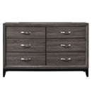 Contemporary 6 Drawer Dresser With Handles by Unique Piece Furniture