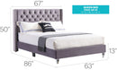Upholstered Nailhead Trim Chic Bed by HouseOfZazla