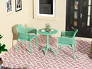 3 Piece Plastic Arm Chair Bistro Grs Premium Ocean Plastic by HouseOfZazla