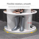 8 Tier Rotating Shoe Rack Tower, 360 Degree Spinning Shoe Organizer And Storage Carousel For Closet Or Entryway - White by HouseOfZazla