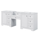 Double Sink Bathroom Vanity With Countertop, 2 Ceramic Sinks, 6 Drawers by HouseOfZazla