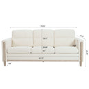 Comfortable Solid Wood Three-Seater Sofa