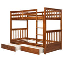 Bunk Bed With Ladders And 2 Storage Drawers by Unique Piece Furniture
