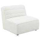 Nevve - 6 Piece Upholstered Tufted Sectional - Ivory by HouseOfZazla