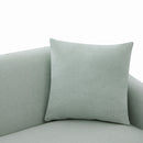 3 Seater Sofa With Wrap Around Armrests And Throw Pillows