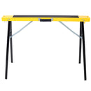 Folding Portable Saw Horses 2 Pack With Fast Open Legs, Heavy Duty For Garage And Workshop - Yellow / Black