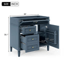 Bathroom Vanity With 2 Drawers And Tip-Out Drawer, Storage Cabinet by HouseOfZazla
