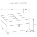 Storage Ottoman With Tufted Design - Gray by HouseOfZazla