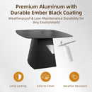Rounded Square Outdoor Pedestal Dining Table by HouseOfZazla