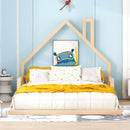 Elegant Floor Bed With House Shaped Headboard by Unique Piece Furniture