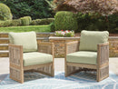 Serena Shores - Lounge Chair With Cushion (Set of 2) - Beige / Green by Unique Piece Furniture