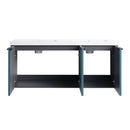 Contemporary Wall Mounted Bathroom Vanity With Resin Double Sink by HouseOfZazla