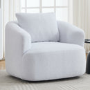 360° Swivel Round Upholstered Comfy Chair