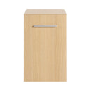 Floating Bathroom Vanity Single Door Base Cabinet, Wall Mounted Storage - Light Oak