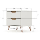 Rockefeller - Nightstand With 2 Drawers - Off White by HouseOfZazla