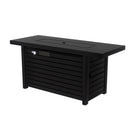 Outdoor Fire Pit Table & Lid - Black by HouseOfZazla