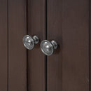 36" Bathroom Vanity Base Only, Solid Wood Frame and MDF Boards, Brown