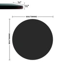 38.6" Inch Round Tempered Glass Table Top black Glass 1/2" Inch Thick Beveled Polished Edge
