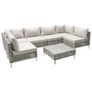 K&K 7-Piece Wicker Patio Furniture Set