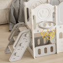 Toddler Slide Kids Playground With Basketball Hoop And Swing by HouseOfZazla