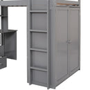 Loft Bed With Drawers, Desk, And Wardrobe by HouseOfZazla