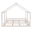 House Platform Beds, 2 Shared Beds, Metal Frame With Guardrails