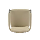 Modern Dining Chair Set of 2 with Iron Frame - Espresso / Khaki by HouseOfZazla
