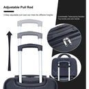 2Piece Luggage Sets ABS Lightweight Suitcase, Spinner Wheels, (20/14) BLACK