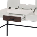 Verster - Writing Desk With USB - Black / Natural