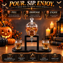 Skull Skeleton Wine & Whiskey Globe Decanter Set - 850 mL