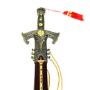 Metal Replica Knights Templar Ornate Dagger Prop with Sheath - Sharp Blade NOT A TOY