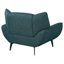 Grenada - Upholstered Flared Arm Accent Chair - Teal Blue by HouseOfZazla