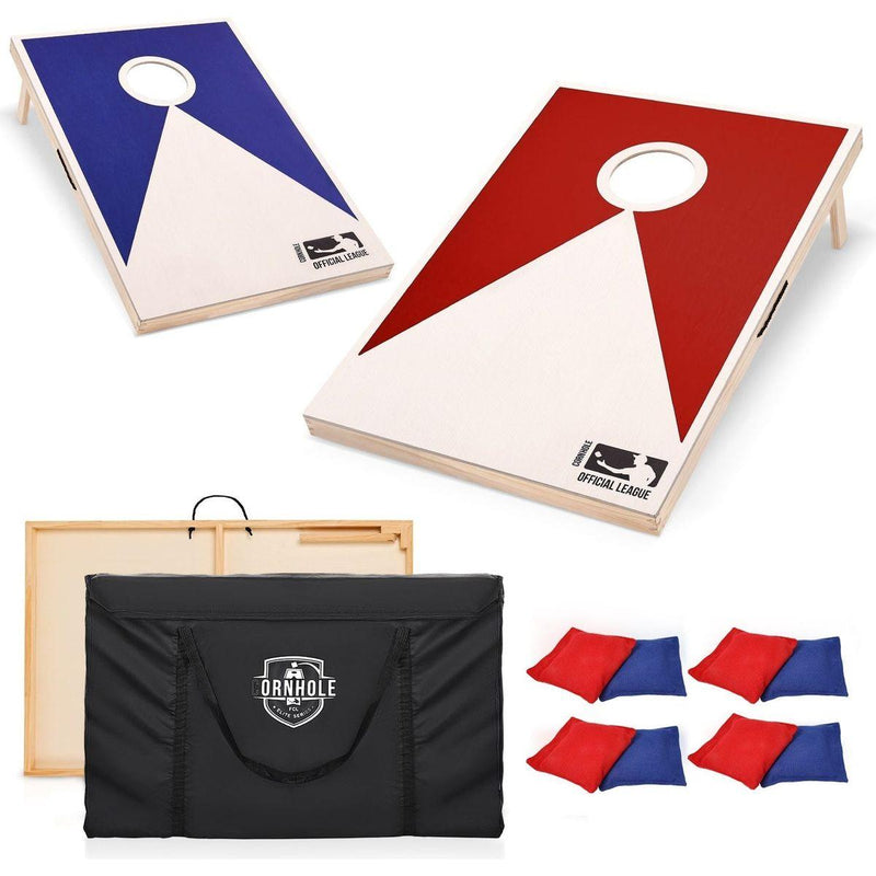 GoSports Solid Wood Premium Cornhole Set - 3 Feet x 2 Feet Game Boards, Includes Set of 8 Corn Hole Toss Bags