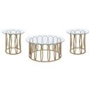 Monett 3-piece Coffee and End Table Set Chocolate Chrome