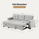 Lucca - Reversible Sleeper Sectional Sofa With Storage Chaise by Unique Piece Furniture